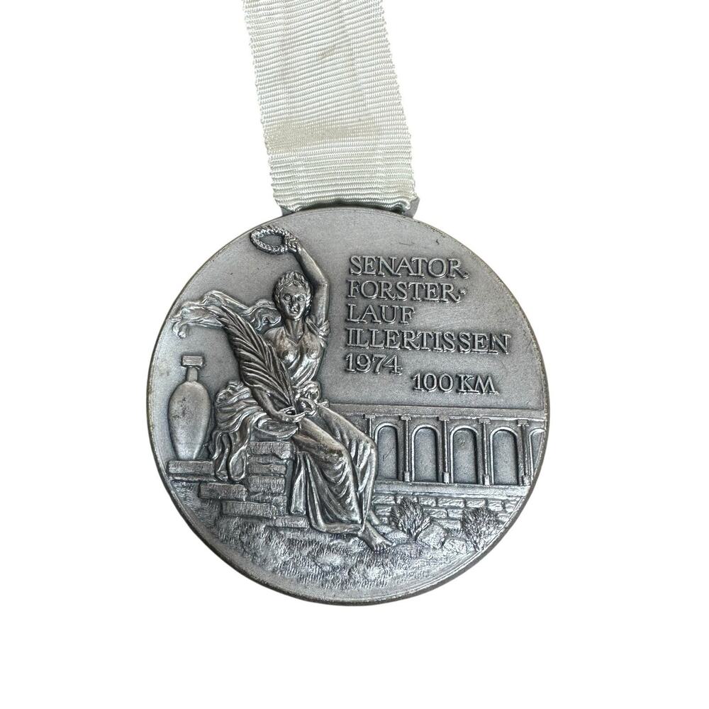 Vtg Senator Forster Lauf Illertissen 1974 German 100km Running Event Race Medal